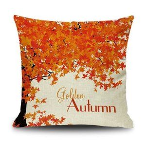New Thanksgiving Autumn Fall Foliage Cushion Pillow Cover